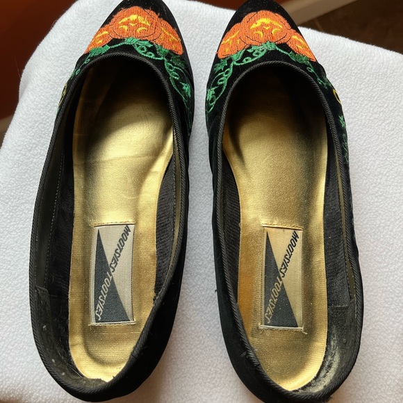 Vintage Mootsies Tootsies Halloween Velvet Flats Size 8.5 - Picture 10 of 10
